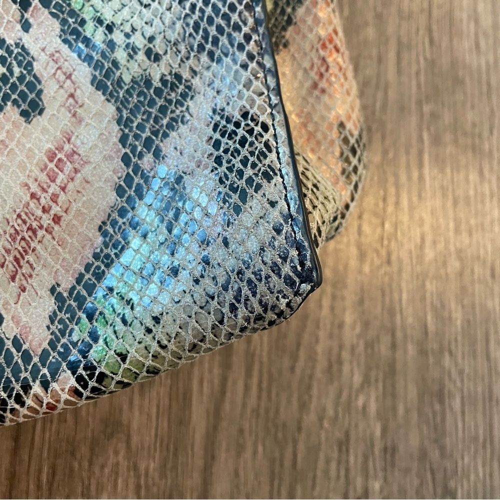 HOBO Friar Multicolor Python Print Leather Satche… - image 3